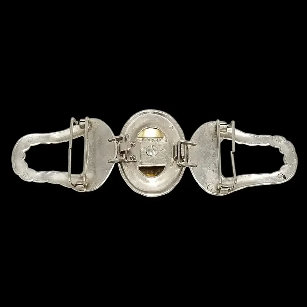 Vintage Belt Buckle Women 3-Piece Victorian Hippie Made In The‎ USA By Dame Belt